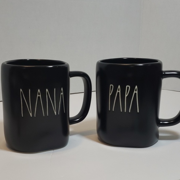 Rae Dunn Other - Rae Dunn Nana and Papa Mugs Black